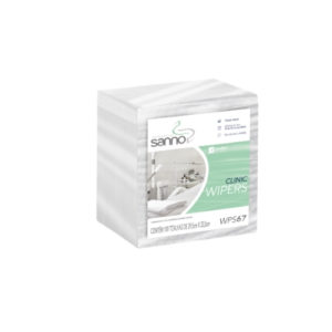 WPS67 - LIMPADORES DESCARTÁVEIS SANNO® CLINIC WIPERS DOBRADOS BRANCO - BANHO DE LEITO